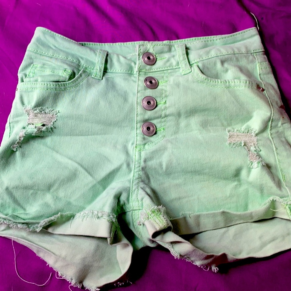 high waist jean shorts